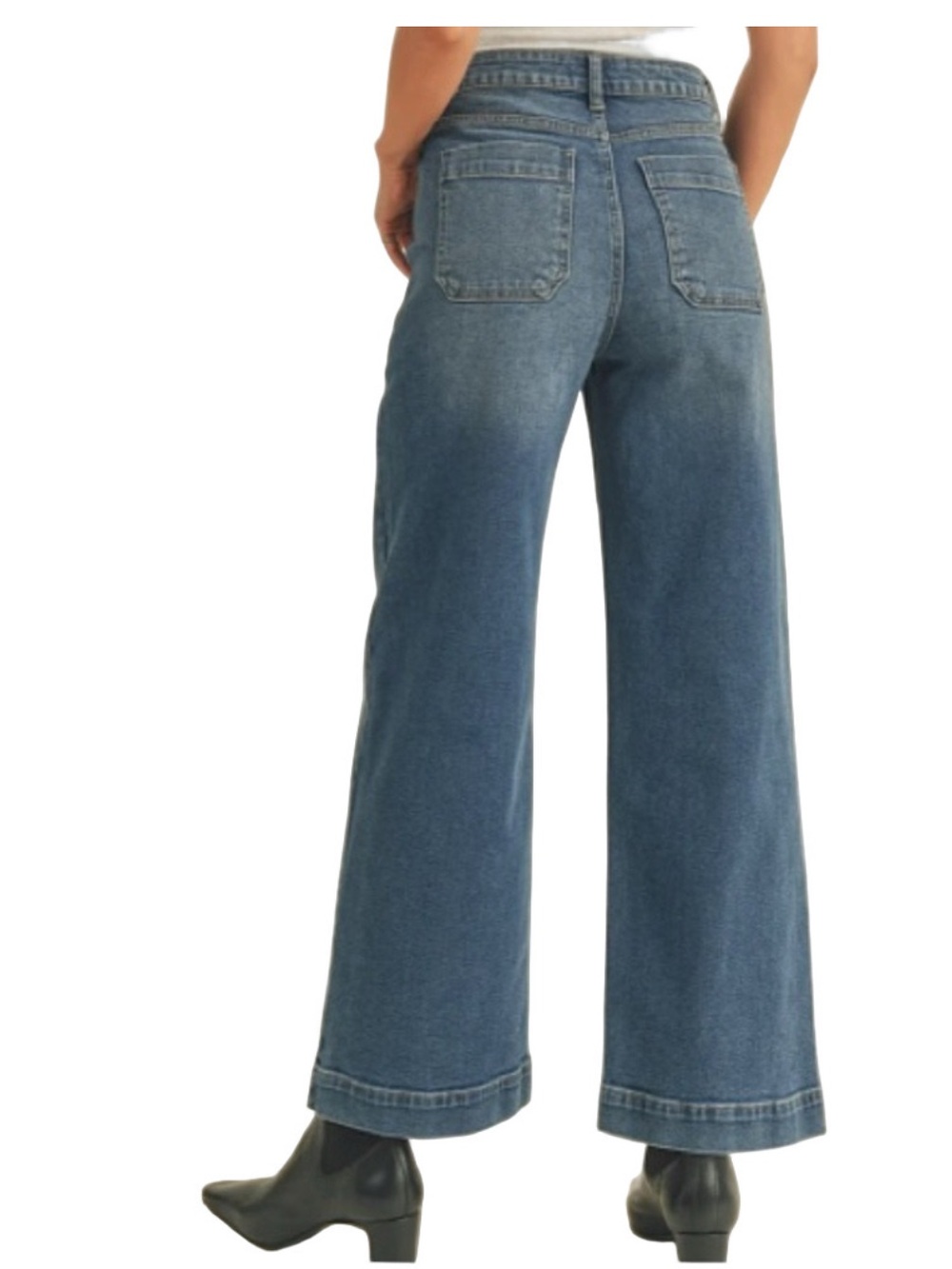 JBD Just Black Denim Eve High Rise Utility Wide Leg Jeans Size 28 - Picture 2 of 14